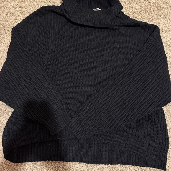 Free People Sweaters - Free People Midnight Black Turtleneck Sweater